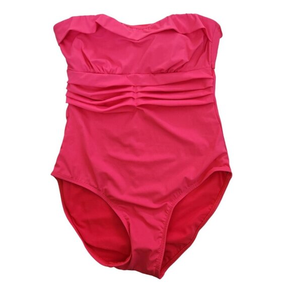 Spanx Asset by Sara Blakely Medium Pink Strapless Convertible Swimsuit NEW - Picture 3 of 3